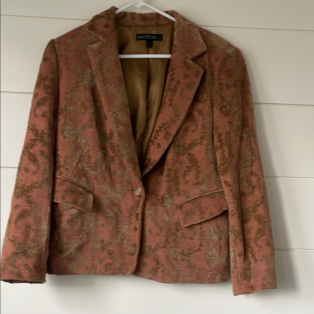 Lafayette 148 NY  Women's rose and tan blazer